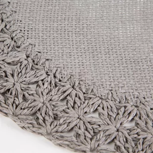 Podkładka fi 38 Dekoracyjna Okrągła Boho11 Szary - Obrusy i serwetki - miniaturka - grafika 2