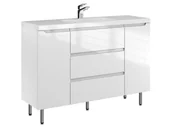 Szafki łazienkowe - Szafka Stojąca Z Umywalką ETH 120 cm D - Biały Wysoki Połysk - miniaturka - grafika 1