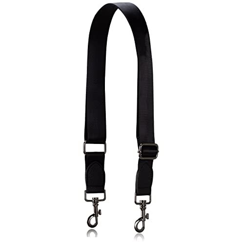 Allzedream pasek do torby crossbody, damski, szeroki pasek do zmiany, regulowany pasek na ramię, czarna skóra, m, Nowoczesny