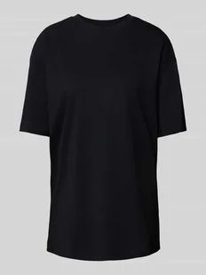 T-shirt o kroju oversized z okrągłym, prążkowanym dekoltem - Koszulki i topy damskie - miniaturka - grafika 1