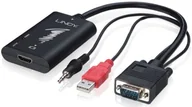 Złącza, przejściówki, adaptery - Lindy 38188 konwerter VGA + audio - HDMI 38188 - miniaturka - grafika 1