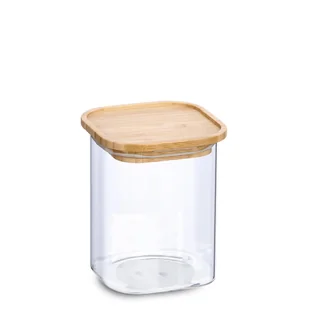 Słoik z pokrywką bambusa, 900 ml, 11 x 11 x 13,6 cm - Pojemniki kuchenne - miniaturka - grafika 1