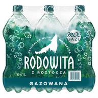 Woda - Rodowita z Roztocza Woda mineralna gazowana zgrzewka 6 x 1000 ml - miniaturka - grafika 1