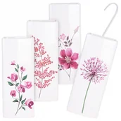Nawilżacze powietrza - Nawilżacz powietrza na grzejnik ceramiczny biały kwiaty różowe zestaw 4 szt. kod: O-830810X4 - miniaturka - grafika 1