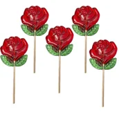 Gumy do żucia, lizaki, dropsy - 5x LIZAK RÓŻA KWIATEK PREZENT NA DZIEŃ KOBIET 45g - miniaturka - grafika 1