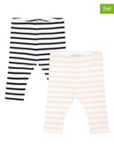 Spodenki dla niemowląt - Steiff Legginsy (2 pary) w kolorze czarno-jasnoróżowo-białym - miniaturka - grafika 1