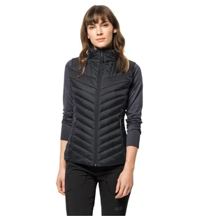 Damska kamizelka puchowa Jack Wolfskin PASSAMANI DOWN VEST W black - XS - Kamizelki damskie - miniaturka - grafika 1