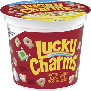 Lucky Charms Frosted Toasted with Marshmallows Cup 42g - Płatki śniadaniowe i musli - miniaturka - grafika 1