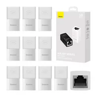 Adaptery i przejściówki - Złączka sieciowa Baseus, 10 sztuk, AirJoy series (biały) - miniaturka - grafika 1