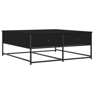 vidaXL Stolik kawowy czarny 100x99x40 cm materiał drewnopochodny - Ławy i stoliki kawowe - miniaturka - grafika 1