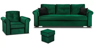 Zestaw Wypoczynkowy do Salonu Merida Sofa + Fotel z Podnóżkiem - Komplety wypoczynkowe - miniaturka - grafika 1