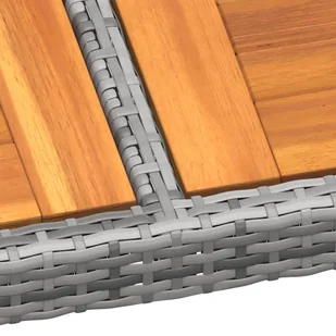 11-częściowy zestaw mebli ogrodowych, polirattan, szary - Meble ogrodowe - miniaturka - grafika 8