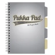 Zeszyty szkolne - Pukka Project Book Grey B5 kratka 100 kartek 3 szt. - miniaturka - grafika 1