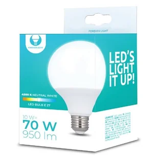 Forever Light Żarówka LED E27 G95 10W 230V 4500K - Żarówki LED - miniaturka - grafika 1