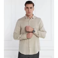 Koszule męskie - Armani Exchange Lniana koszula | Regular Fit - miniaturka - grafika 1