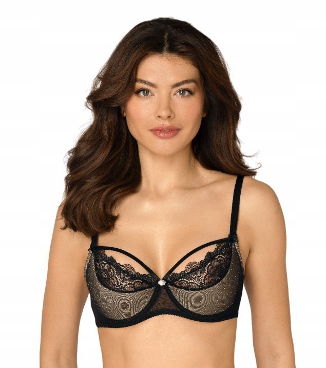 RÓŻA Zulaj Biustonosz półusztywniany CZARNY r. 80B