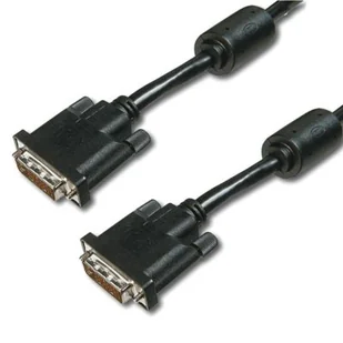 Assmann Kabel połączeniowy DVI-D 24+1 2xferryt5 m czarny (AK-320101-050-S) - Kable komputerowe i do monitorów - miniaturka - grafika 1