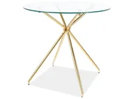 Ławy i stoliki kawowe - Stół Azalis 80 cm złoty - miniaturka - grafika 1