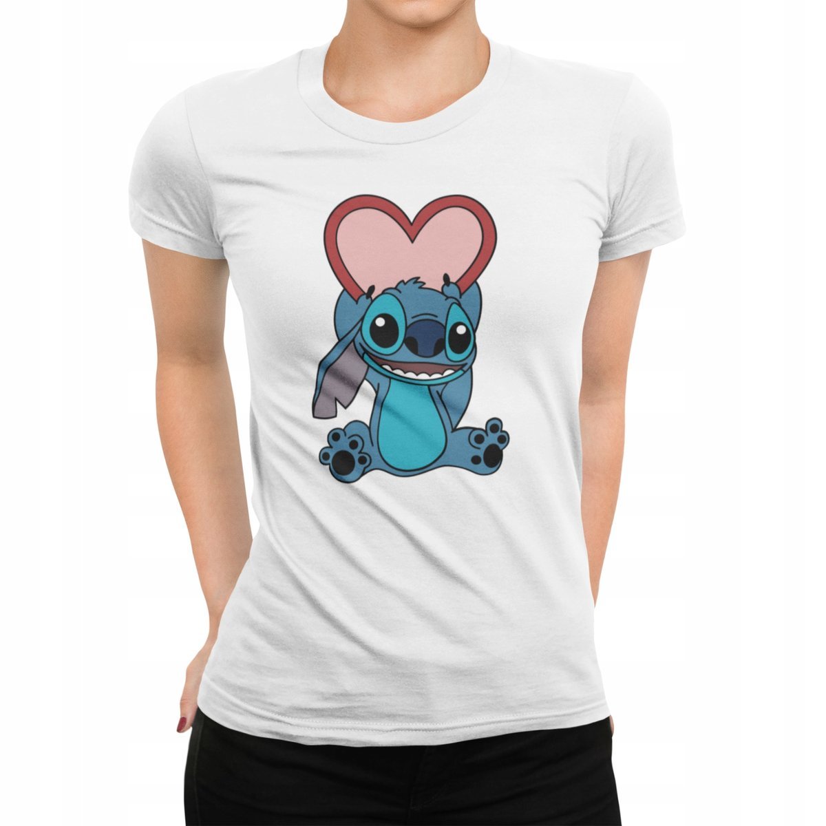KOSZULKA T-SHIRT DAMSKA Z NADRUKIEM ANGEL STWOREK USZATY DUŻY WYBÓR -3XL