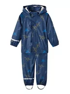 Kurtki i płaszcze dla chłopców - NAME IT Boy's NMMDRY RAIN zestaw Dino FO kurtka przeciwdeszczowa, niebieski Insignia Blue, 92, niebieski (Insignia Blue), 104 - miniaturka - grafika 1