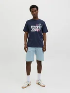 Koszulki męskie - Jack & Jones Koszulka "Jaxon" w kolorze granatowym - miniaturka - grafika 1