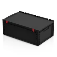Pozostałe wyposażenie warsztatu - Pojemnik EURO ESD z pokrywą 60x40x23,5 cm - miniaturka - grafika 1