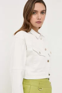 Kurtki damskie - Morgan kurtka jeansowa damska kolor biały przejściowa - grafika 1