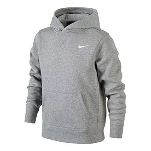 Nike Chłopięca bluza z kapturem szczotkowany polar ciemnoszary, wrzos / biały 122�128 cm (XS) - Bluzy dla chłopców - miniaturka - grafika 1