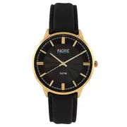Zegarki męskie - Złoty męski zegarek na pasku PACIFICX0060-10 - miniaturka - grafika 1