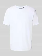 Koszulki męskie - T-shirt z prążkowanym okrągłym dekoltem - miniaturka - grafika 1