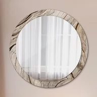 Lustra - Lustro dekoracyjne okrągłe Pęknięte drewno - miniaturka - grafika 1