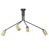 Lampy sufitowe - Emibig Verno lampa sufitowa 4-punktowa czarna 655/4 - miniaturka - grafika 1