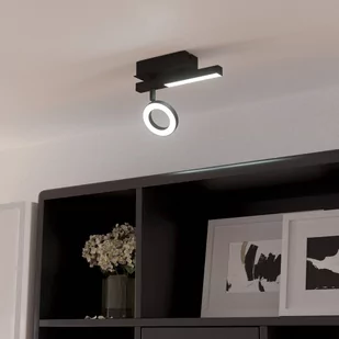 Spot sufitowy LED Cardillio 2 czarny, pierścień - Lampy sufitowe - miniaturka - grafika 1