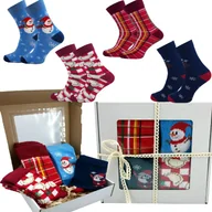 Skarpetki męskie - SKARPETY MĘSKIE SKARPETKI BAWEŁNIANE ŚWIĄTECZNE NA PREZENT ZESTAW 41-43 - miniaturka - grafika 1