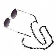 Łańcuszki - ŁAŃCUSZEK DO OKULARÓW ZAWIESZKA MODNY PREZENT OZDOBA ŻYWICA AKRYLOWA CZARNY - miniaturka - grafika 1