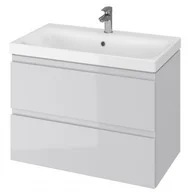 Szafki łazienkowe - Cersanit Moduo szafka 80 cm podumywalkowa szara S590-007-ECO - miniaturka - grafika 1