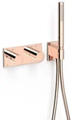 Baterie wannowe i prysznicowe - Bateria podtynkowa TRES B-System 24-K Różowe Złoto 30735201OP - miniaturka - grafika 1