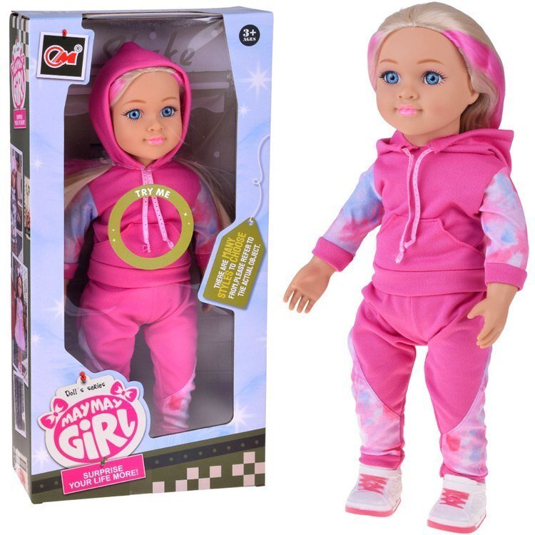 Jokomisiada Lalka w dresie 48 cm z długimi blond włosami - sportowa stylizacja ZA5844