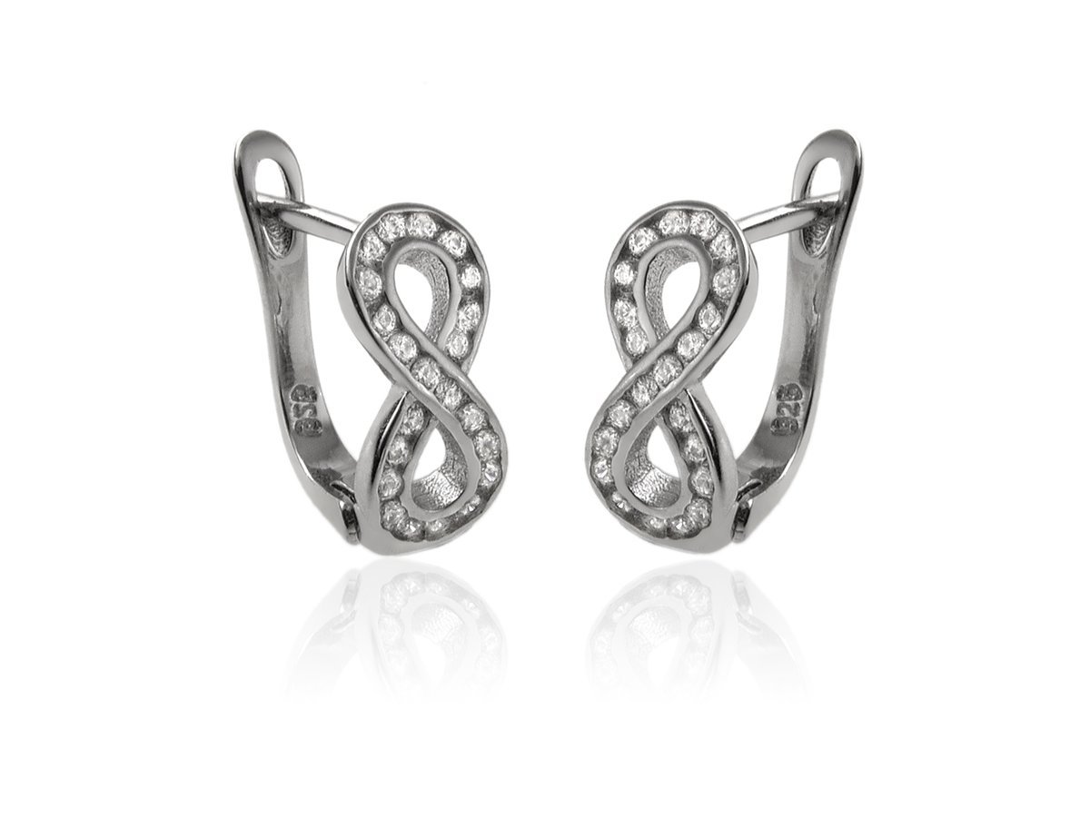 Kolczyki srebrne Ósemki nieskończoność k3635-1