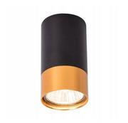 Lampy sufitowe - Klemens lampa sufitowa tuba stała 1xGU10 czarna/miedź - miniaturka - grafika 1