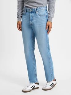 Jack & Jones Dżinsy - JJICHRIS Mężczyźni Bawełna niebieski jednolity, 30-32 - Spodnie męskie - miniaturka - grafika 1
