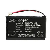 Akcesoria do kas i terminali - Safescan 6185 / LB-205 1200mAh 8.88Wh Li-Polymer 7.4V (Cameron Sino) - miniaturka - grafika 1