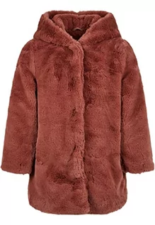 Kurtki i płaszcze dla chłopców - Urban Classics Dziewczęcy płaszcz Girls Hooded Teddy Coat, przytulna kurtka zimowa z kapturem, dostępny w 2 kolorach, rozmiary 110/116-158/164, ciemnoróża, 110/116 cm - grafika 1