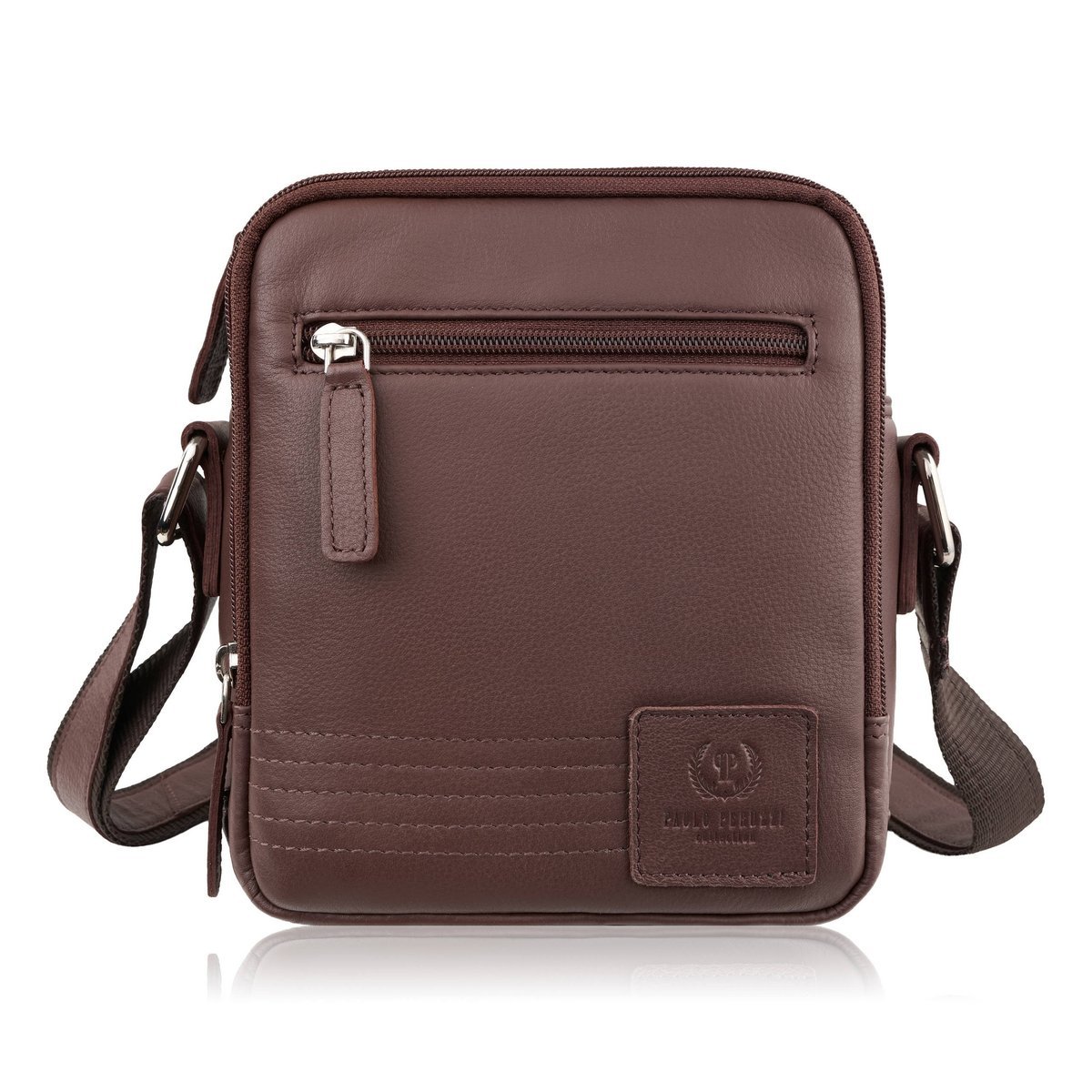 Listonoszka męska skórzana brązowa saszetka na ramię AY-27-BR