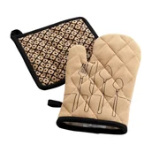 Fartuchy i rękawice kuchenne - Rękawica Kuchenna + Podkładka Cuisiline, Bawełna Z Recyklingu - miniaturka - grafika 1