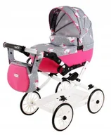 Domki dla lalek - Duży Wózek dla lalek Viki z torebką i koszykiem Vi-05 - miniaturka - grafika 1