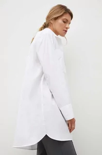 Koszule damskie - Herskind koszula bawełniana damska kolor biały relaxed z kołnierzykiem klasycznym - grafika 1