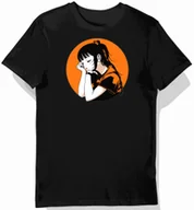 Koszulki męskie - Koszulka męska czarna z grafiką pomarańczowego słodyczy JPop L - miniaturka - grafika 1