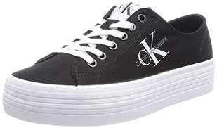 Calvin Klein Jeans Damskie sneakersy Vulc Flatform Essential Mono, czarne, 4 UK, Czarny, 37 EU - Sneakersy damskie - miniaturka - grafika 1