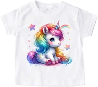 Koszulki dla dziewczynek - koszulka z jednorożcem dla dziewczynki unicorn202 - miniaturka - grafika 1